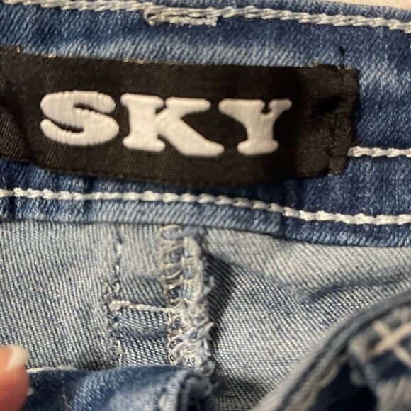 SKY Ladie’s Classic Pocket Bling Bootcut Jeans - Picture 10 of 12